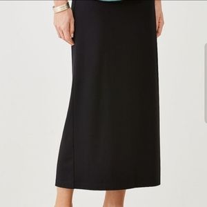 J Jill black Wearever Jersey midi skirt